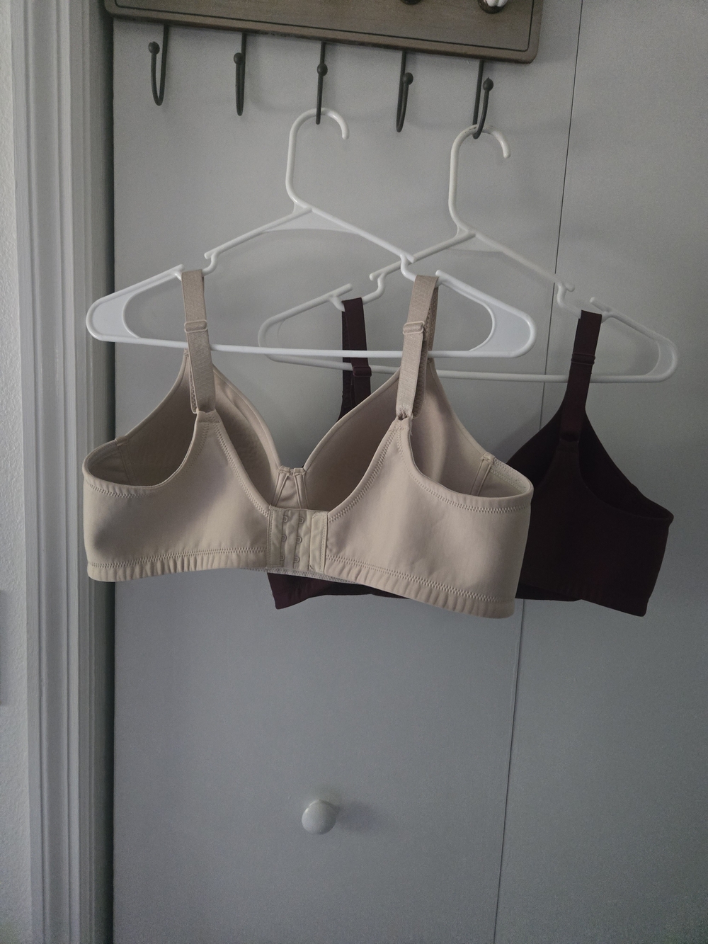Vanity Fair Seamless T-Shirt Bras in Burgundy and Beige - Picture 7 of 8